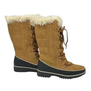 GLOBAL WIN- Women’s Camel Colored Waterproof Winter Boots
